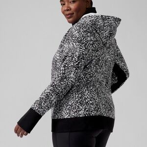 Athleta Triumph Hoodie Black and White Pattern 3X